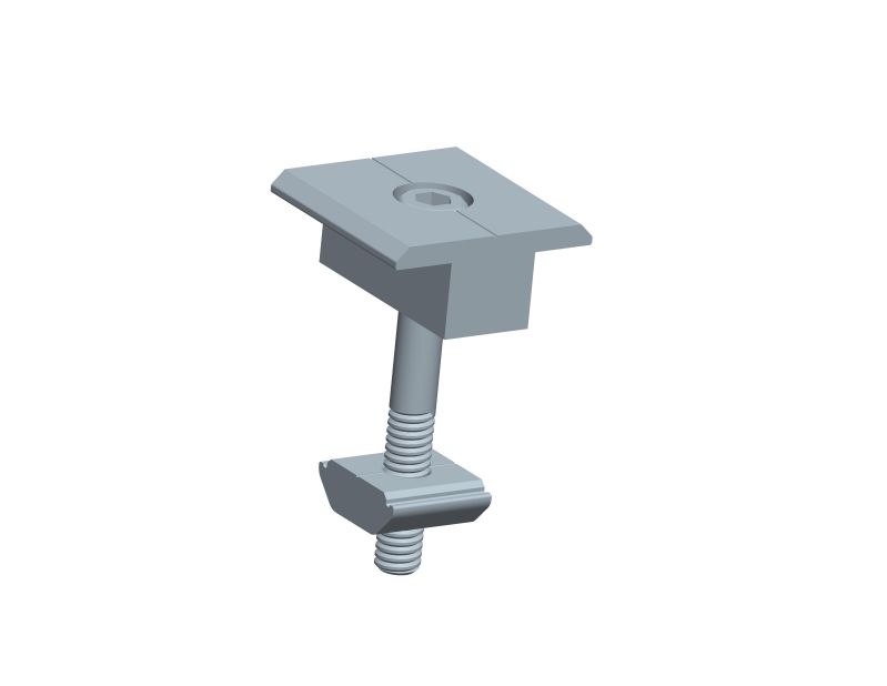 Abrazadera Inter para sistema de montaje de techo plano triangular Inter clamp for Triangle flat roof mounting system