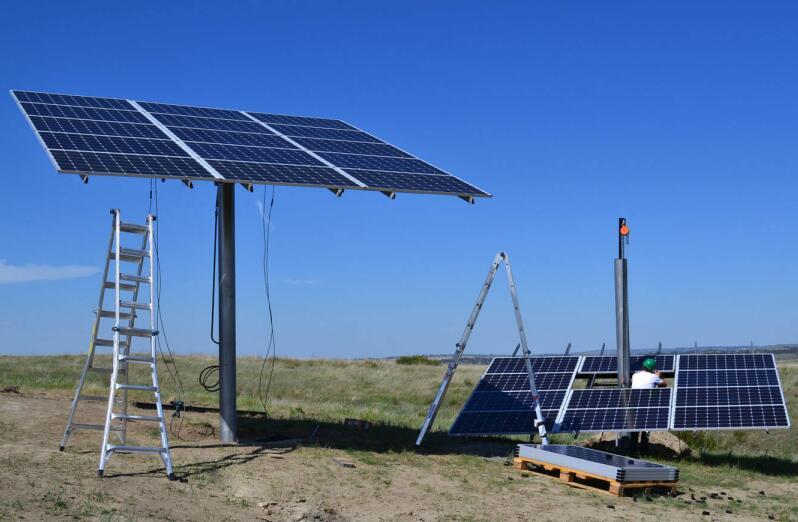 soporte de montaje en poste solar