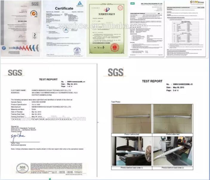 certificado de montajes de tierra de pila solar solar pile ground mounts certificate
