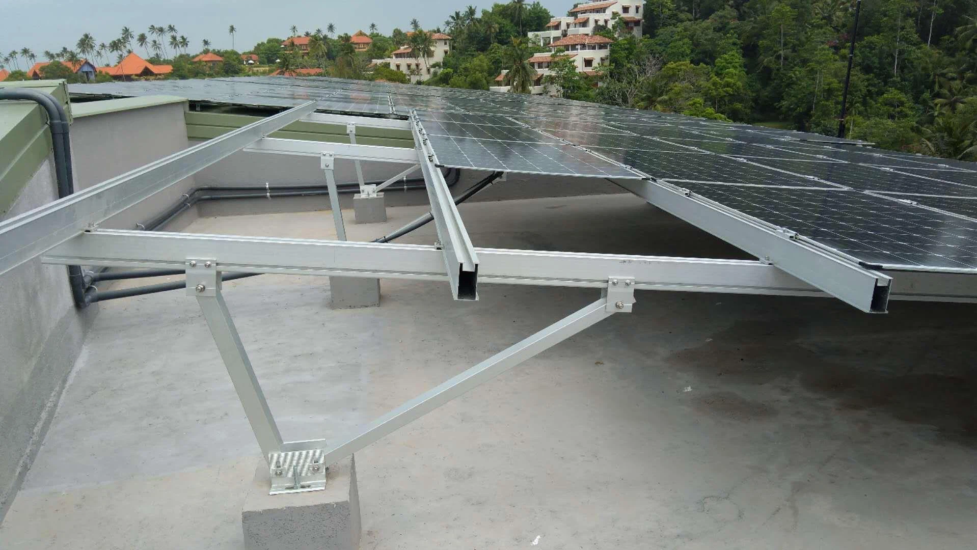 Solar roof concrete