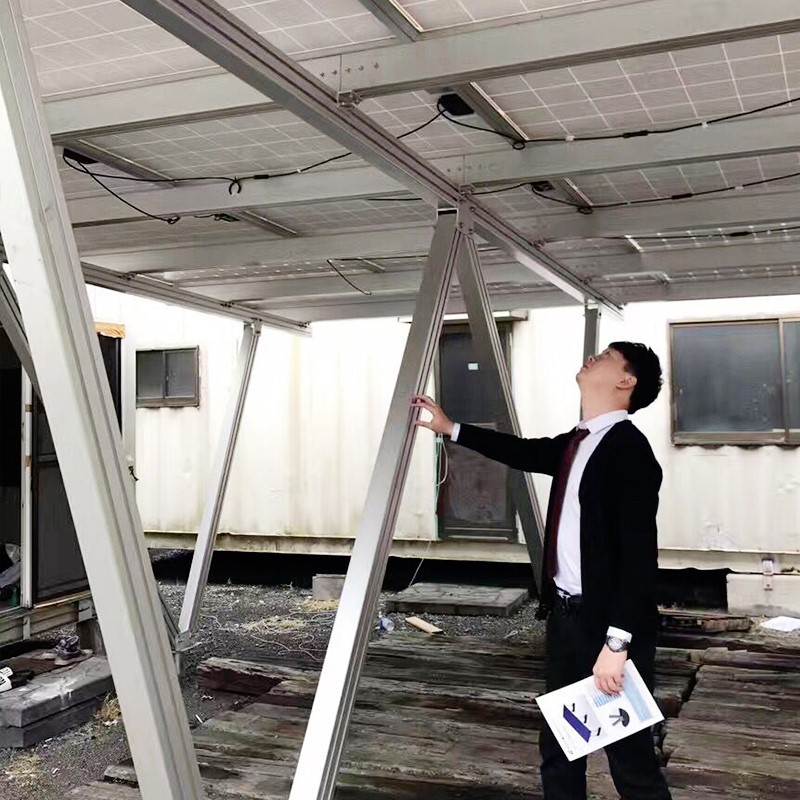 Solar Panel Parking Canopy Real Installation Case_02 Solar Panel Parking Canopy Real Installation Case_02