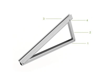 Soporte de triángulo solar de aluminio de alta resistencia para soporte de panel fotovoltaico