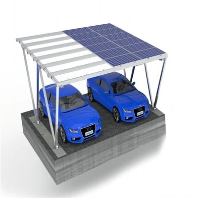 Cochera con paneles solares para uso residencial
