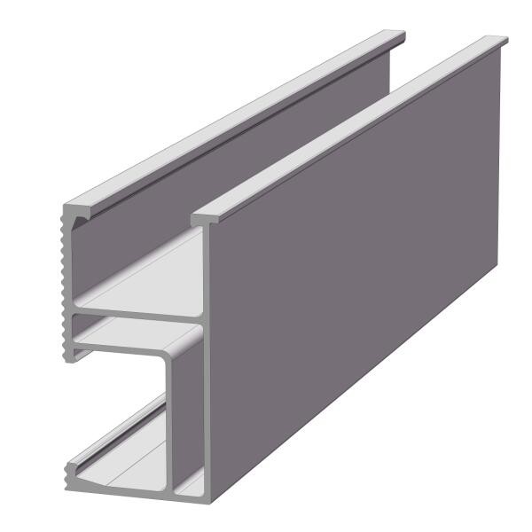 Carril para el montaje solar del tejado en sistemas de estantería del panel solar
