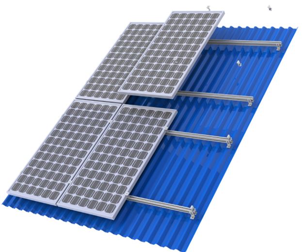 Sistema de estructura de montaje de techo solar