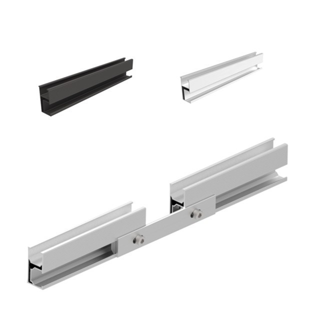 Kit de empalme de riel solar de aluminio Conector de riel para riel extensible