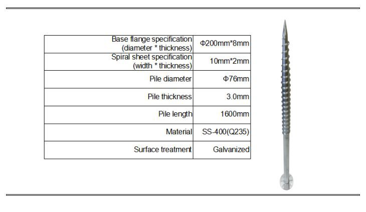 Tornillos de tierra para sistema de montaje Pv
