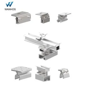 Abrazadera solar de costura de pie