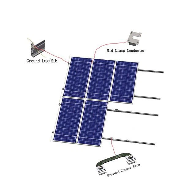 Sistema de puesta a tierra de matriz solar con sistema de puesta a tierra a prueba de rayos Sistema de montaje solar fotovoltaico