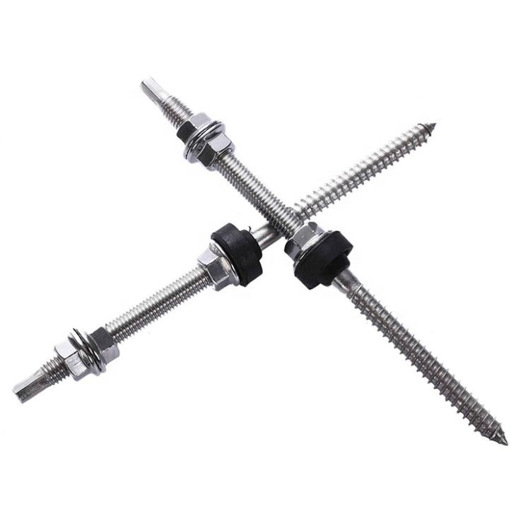 Tornillo de doble rosca para montaje en techo solar