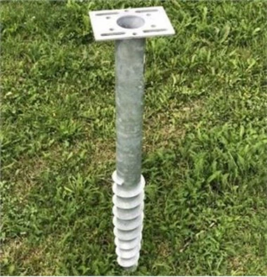 Base de pila de tornillo de tierra para sistema de cerca