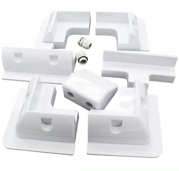White Caravans Bracket Plastic Abs Solar Mount