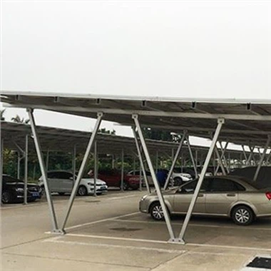 Estructura de cochera con panel solar