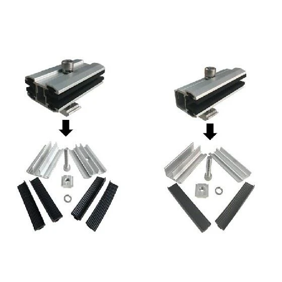 Solar Roof Mount Rack Thin Film Clamp