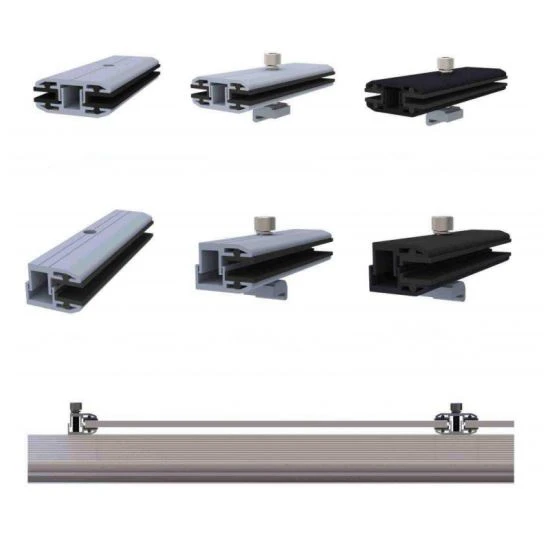 Top Quality Aluminium Thin Film End Clamp For Frameless Solar Panel Installation